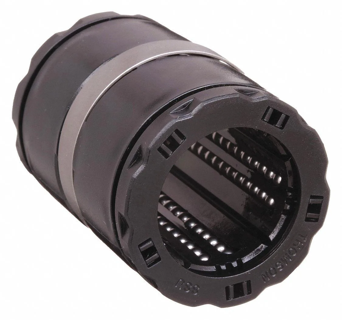 Linear ball bushing, 1.250 inch bore, self-aligning Delrin body