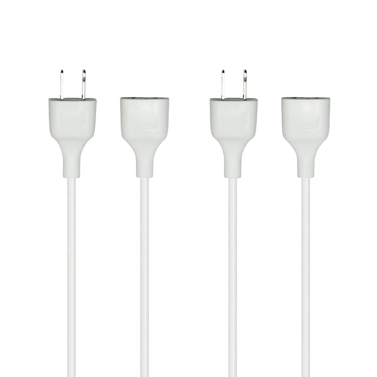 Jplenty 2-Prong Power Extension Cord 6 ft 20 AWG 125 V 1.85 m 2-Pack — product photo
