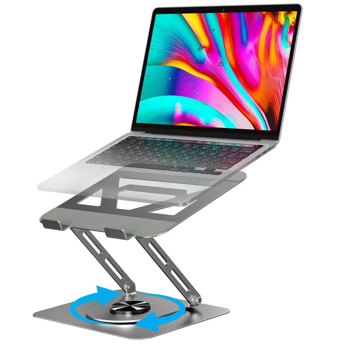 Laptomo Laptomo 360° Rotating Laptop Stand 10-17.3" Gray — product photo