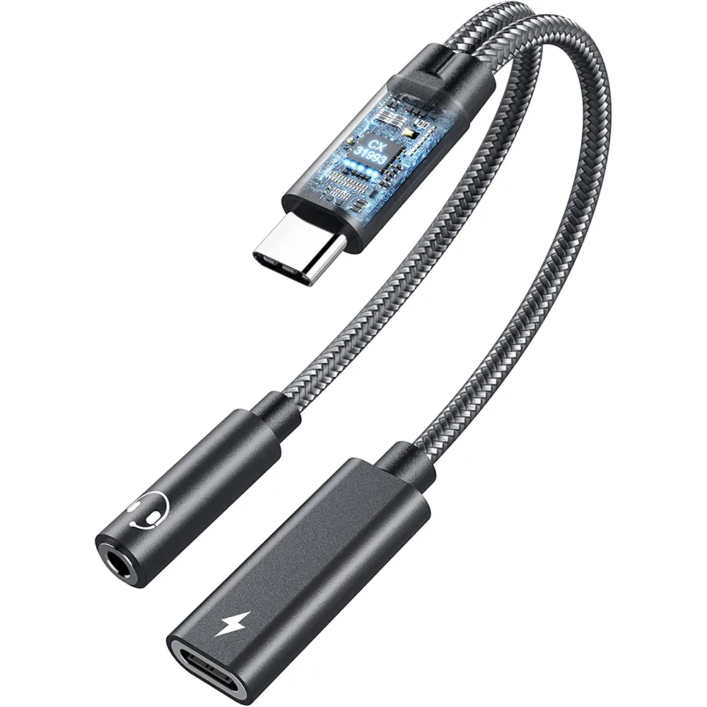 SMA SMA USB-C to 3.5mm Audio + 60W Charging Adapter — product photo