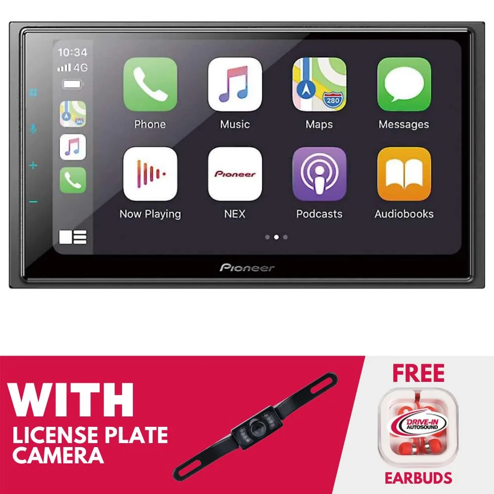 Pioneer Pioneer DMH-W4660NEX 6.8 inch receiver with license plate camera — product photo