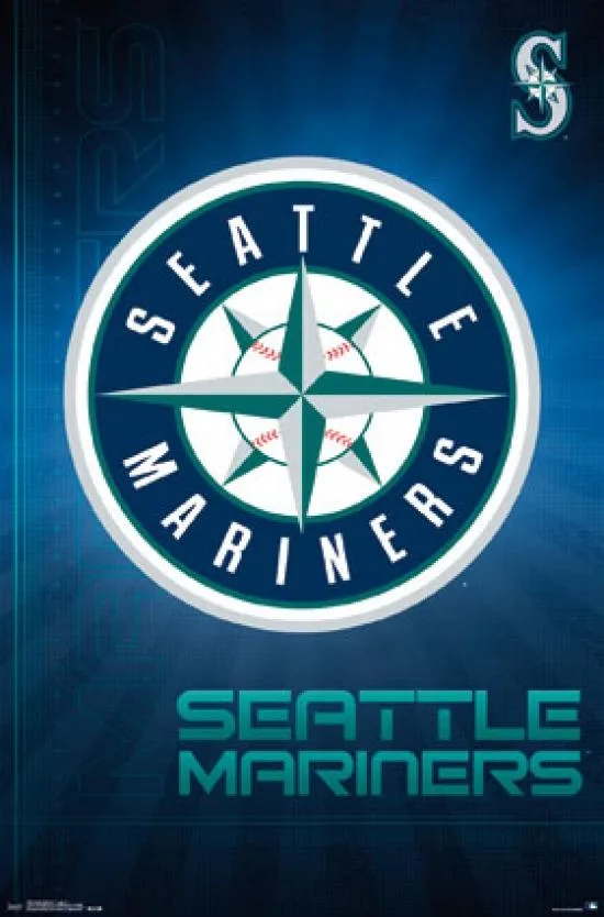 Seattle Mariners logo poster print 22 by 34 inches on heavy paper