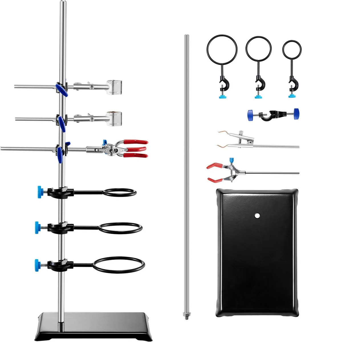 VEVOR VEVOR Lab Stand 23.6" Rod 8.3" x 5.3" Base 3 Rings Clamps — product photo