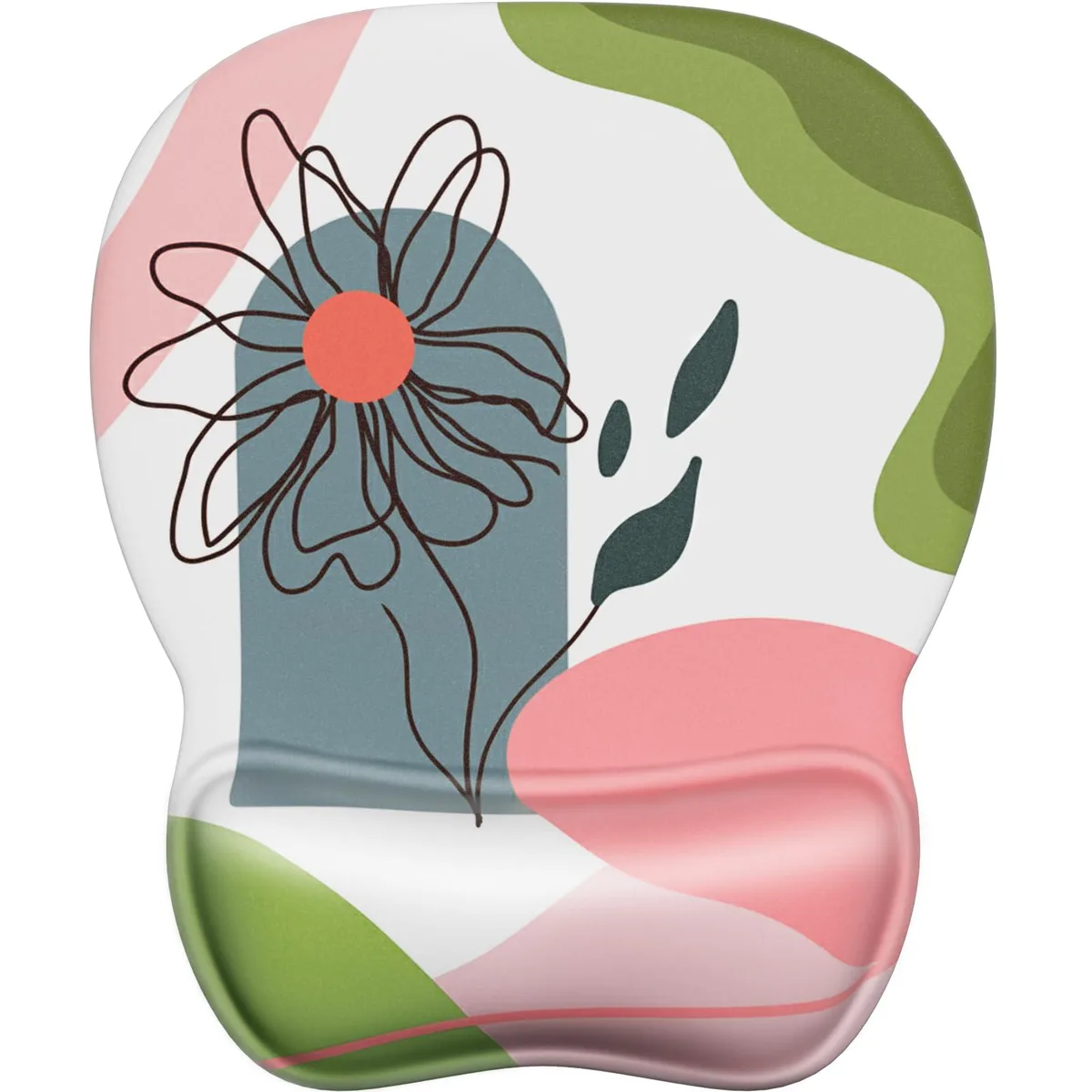 KEHIPI KEHIPI Ergonomic Mouse Pad Gel Wrist Rest Pastel Petals 9.4 x 8.1 in — product photo