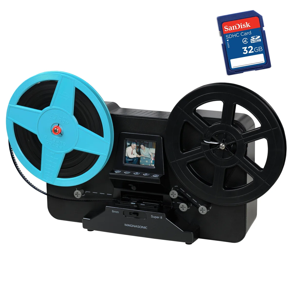 MAGNASONIC MAGNASONIC FS70NT01 25MP Film Scanner 5" Display HDMI Long Tray 35mm Holders — product photo