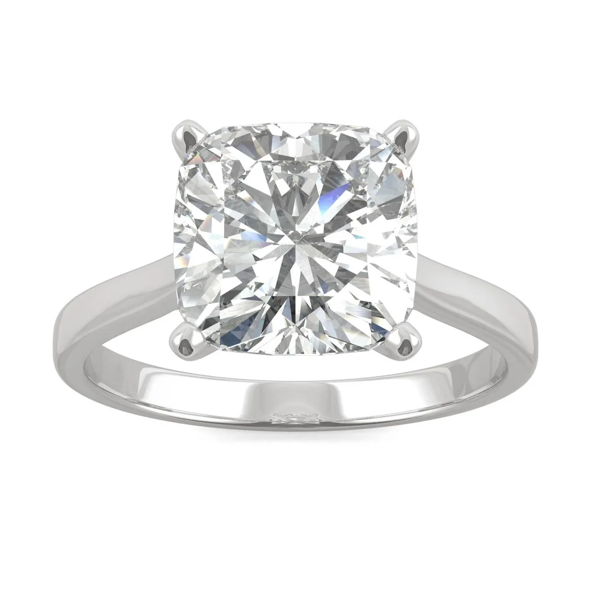 Charles & Colvard Charles & Colvard 9.0mm Cushion Moissanite Solitaire Ring Size 7 3.30ct DEW — product photo