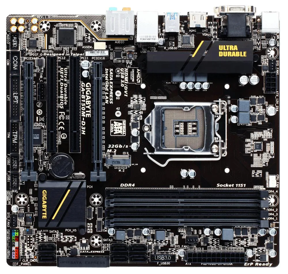 GIGABYTE GIGABYTE GA-B150M-D3H (rev. 1.0) Intel motherboard — product photo
