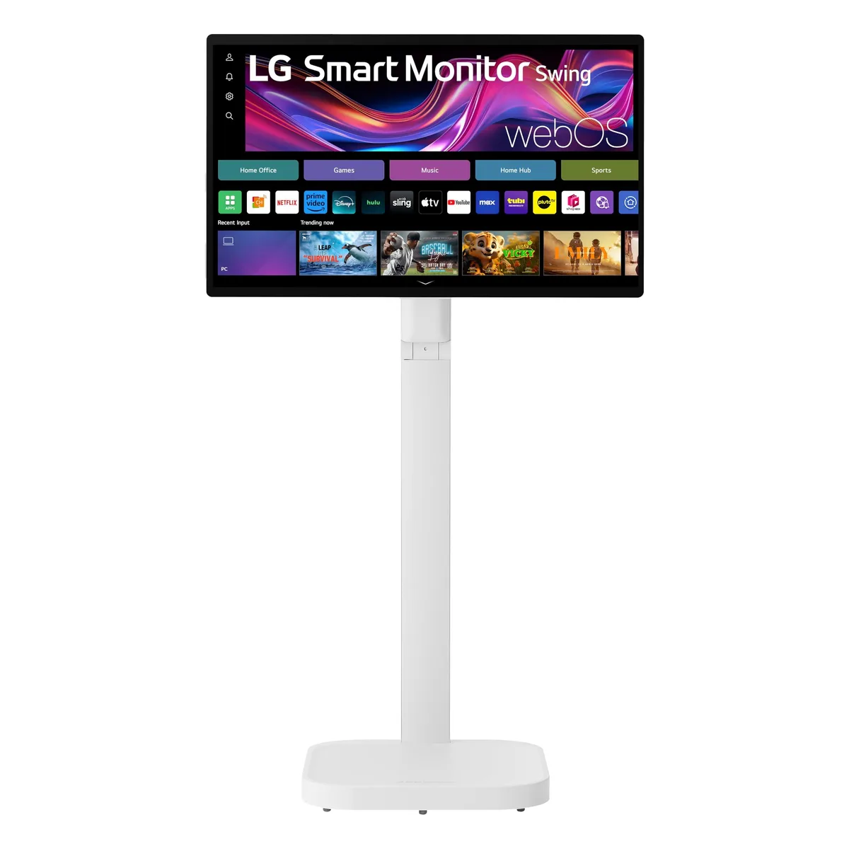 LG Electronics LG Electronics 32U889SAW Smart Monitor Swing 31.5-inch 4K UHD Touchscreen Wheeled Stand White — product photo