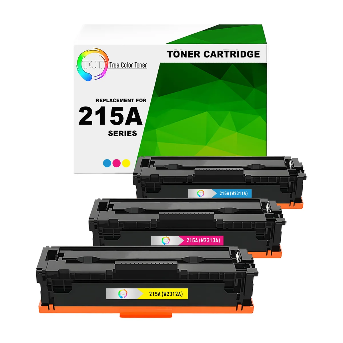 TCT TCT 215A 3 Pack Colour Toner Cartridge 850 Pages W2311A W2312A W2313A — product photo
