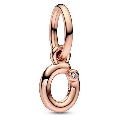 PANDORA PANDORA Letter O Script Alphabet Dangle Charm Rose Gold 14k — product photo