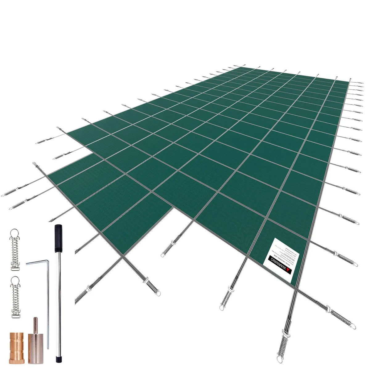 VEVOR VEVOR Pool Safety Cover 20x40ft Rectangle with 4x10ft Center End Step Green — product photo