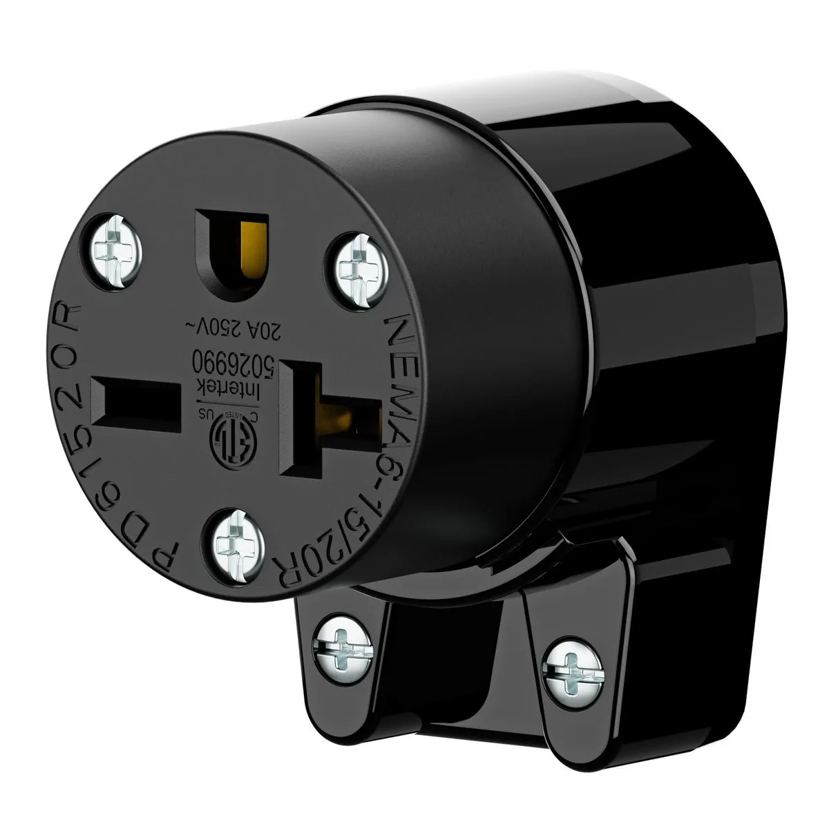 LORDWORLD LORDWORLD NEMA 6-15R/6-20R 15/20A 250V Industrial Socket Black — product photo