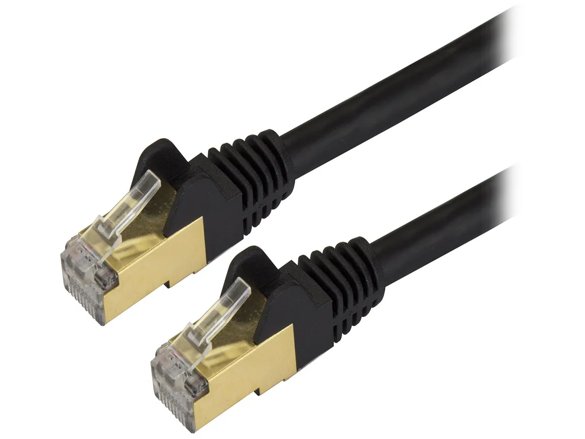 STARTECH STARTECH C6ASPAT6BK Cat6a shielded network ethernet cable 6 ft black — product photo