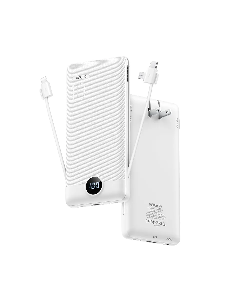VRURC T01 10000mAh power bank — product photo