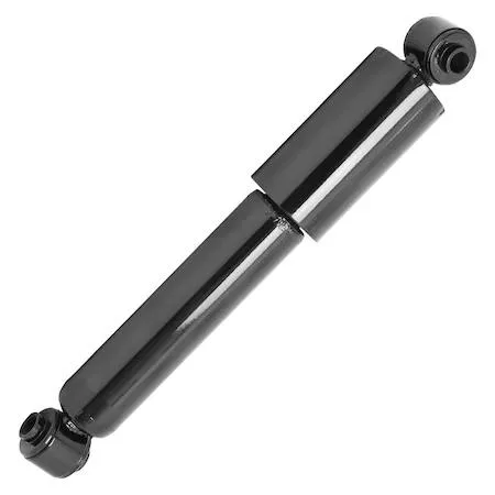 Unity 255050 rear shock absorber, silver metal cylinder with mounting eyelets