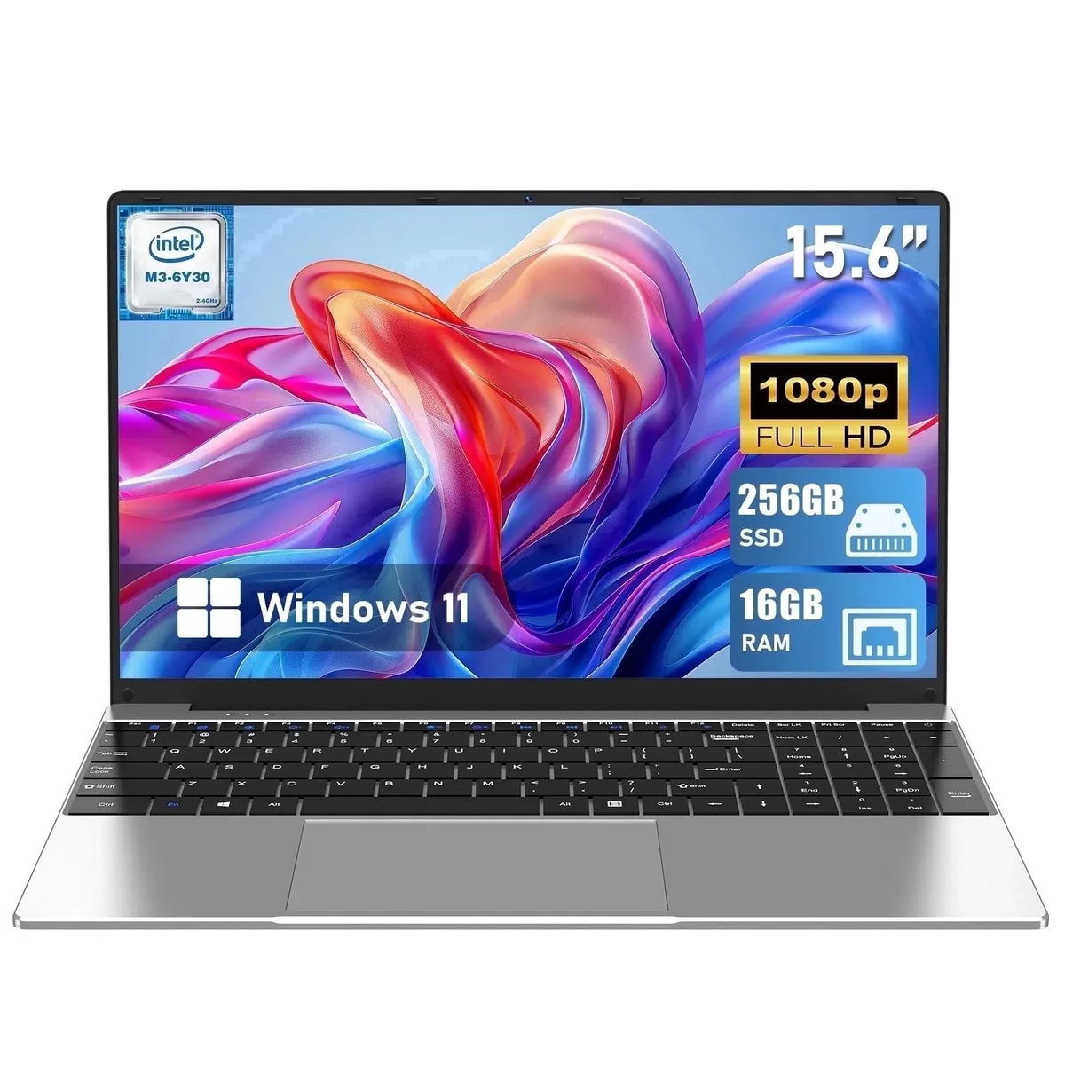 Chheart Chheart laptop 15.6 in FHD M3-6Y30 16GB 256GB Silver — product photo