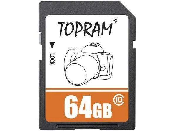 TOPRAM TOPRAM TR64GSDXC 64GB SDXC UHS-1 Class 385 memory card — product photo