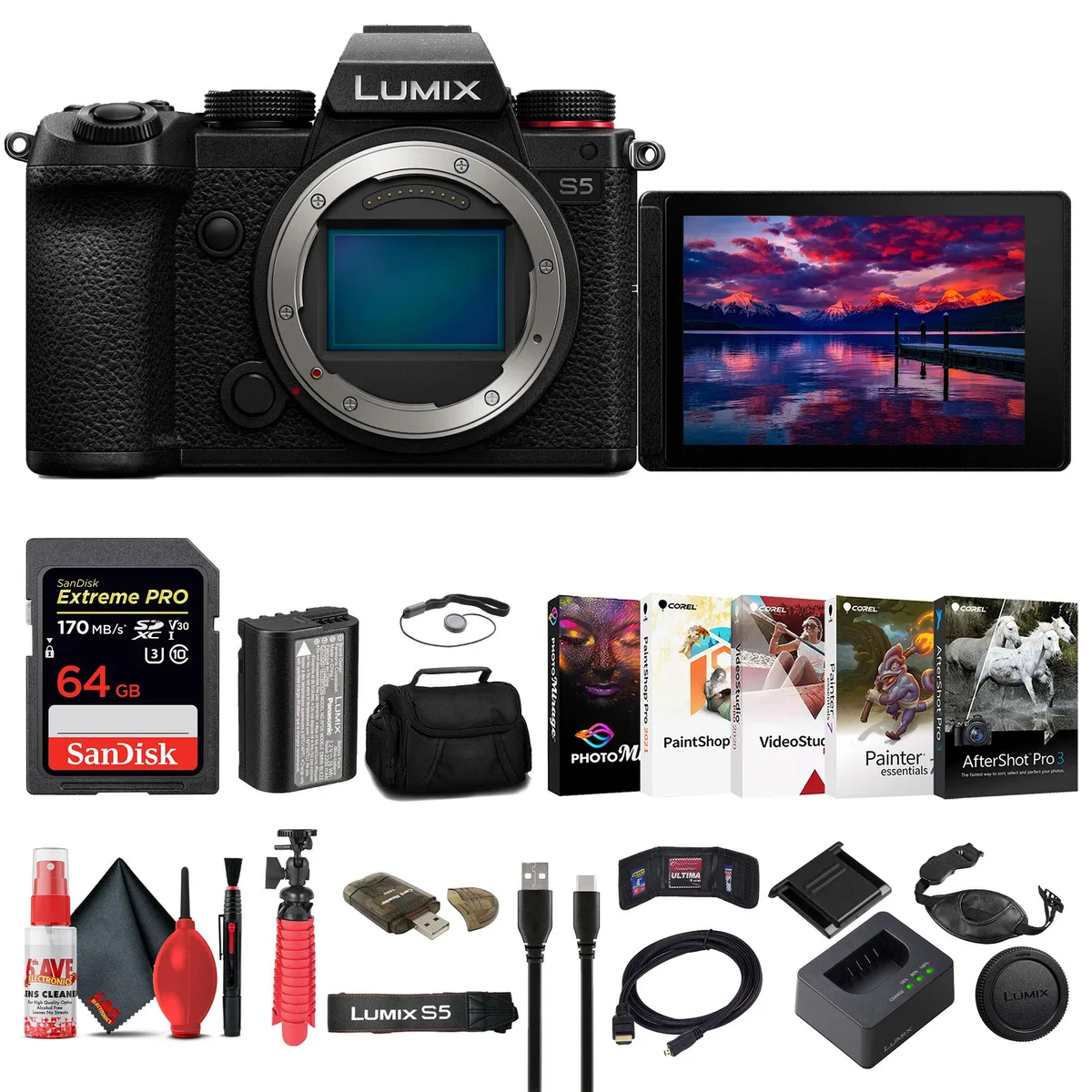 Panasonic Panasonic Lumix S5 Camera Kit 64GB Card Bag Bundle — product photo