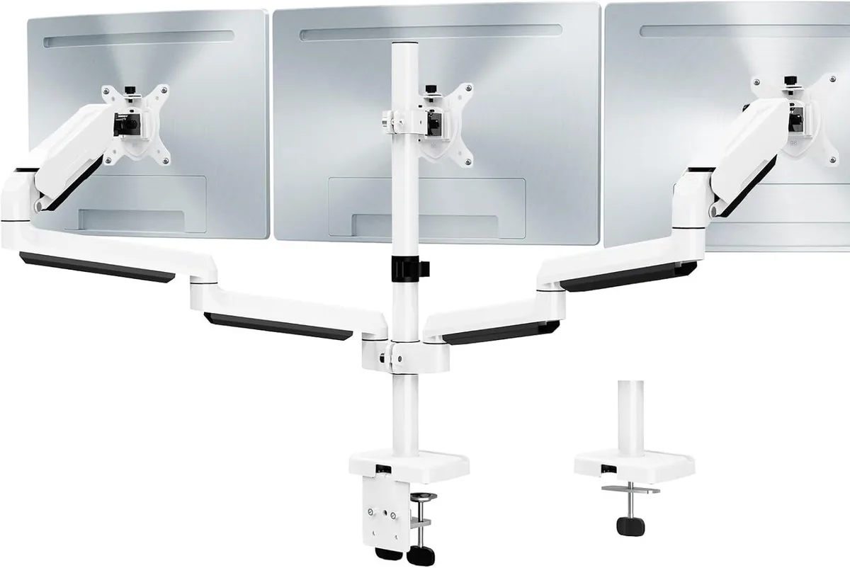 BFKK BFKK Triple Monitor Mount White 13-32" 4.4-17.6 lbs 75x75 100x100 VESA — product photo