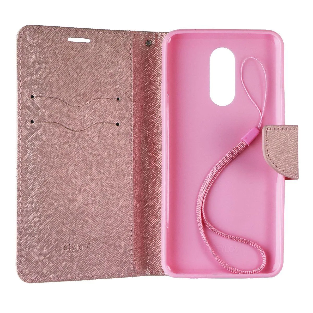 Mybat Mybat MyJacket Wallet CrossGrain Case LG Stylo 4 Rose Gold — product photo