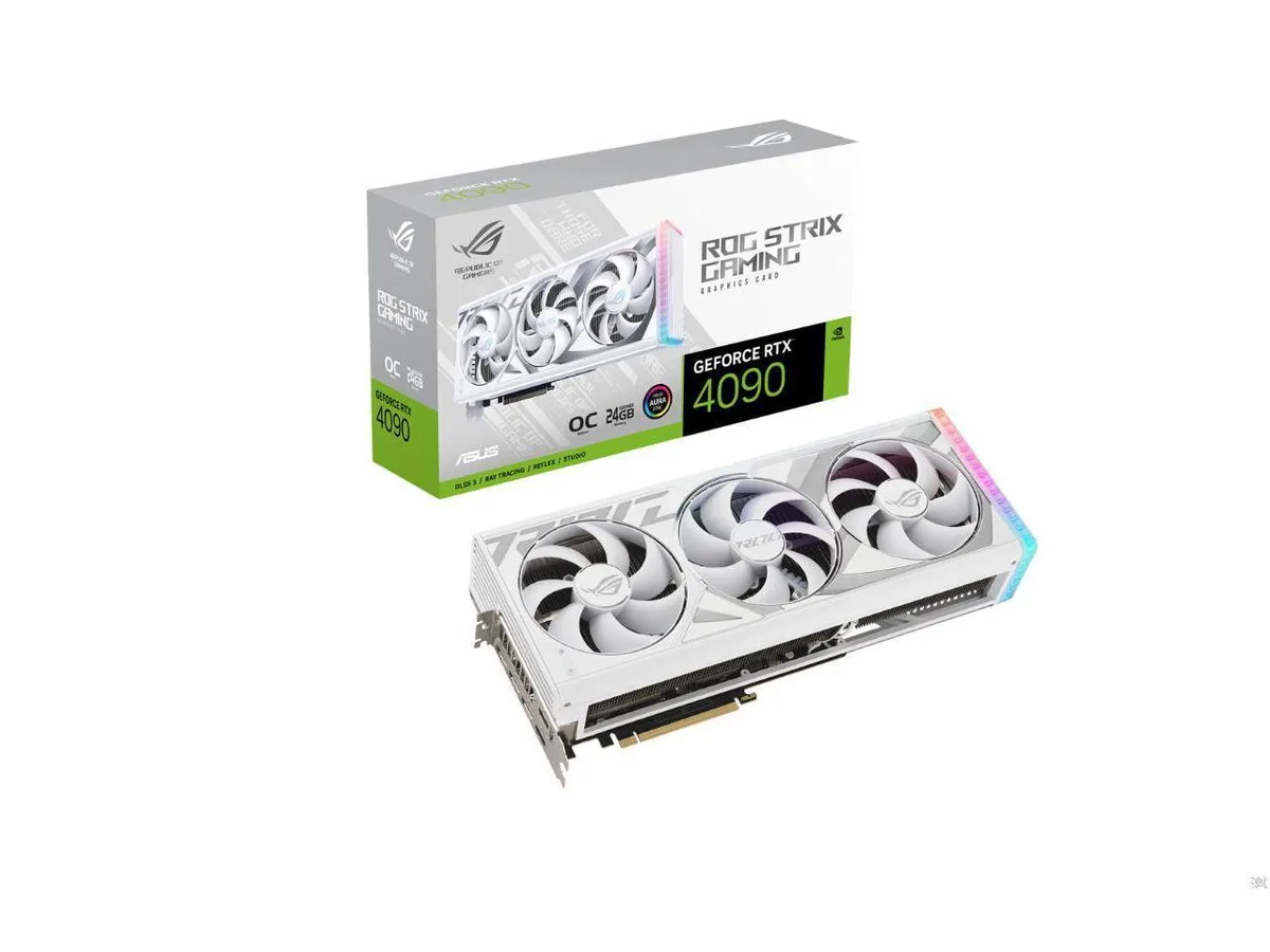 ASUS ASUS ROG Strix GeForce RTX 4090 White OC Edition 24GB GDDR6X graphics card — product photo