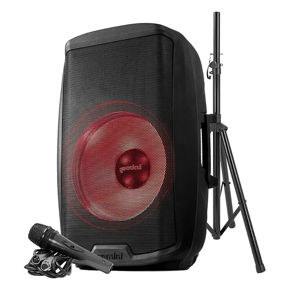 Gemini Gemini AS2115BTLTPK 15 inch 2000 Watt Loudspeaker with Stand — product photo