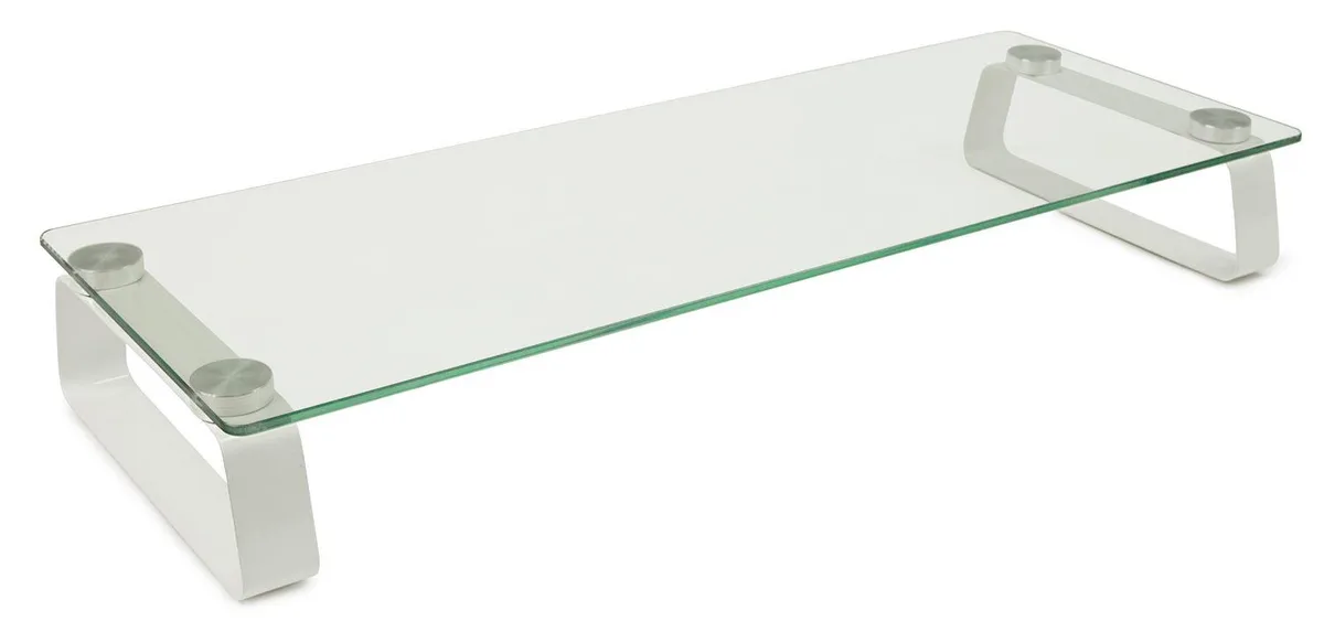Mount-It Mount-It MI-7262 Glass Monitor Stand 22" x 8" White 44 lbs — product photo