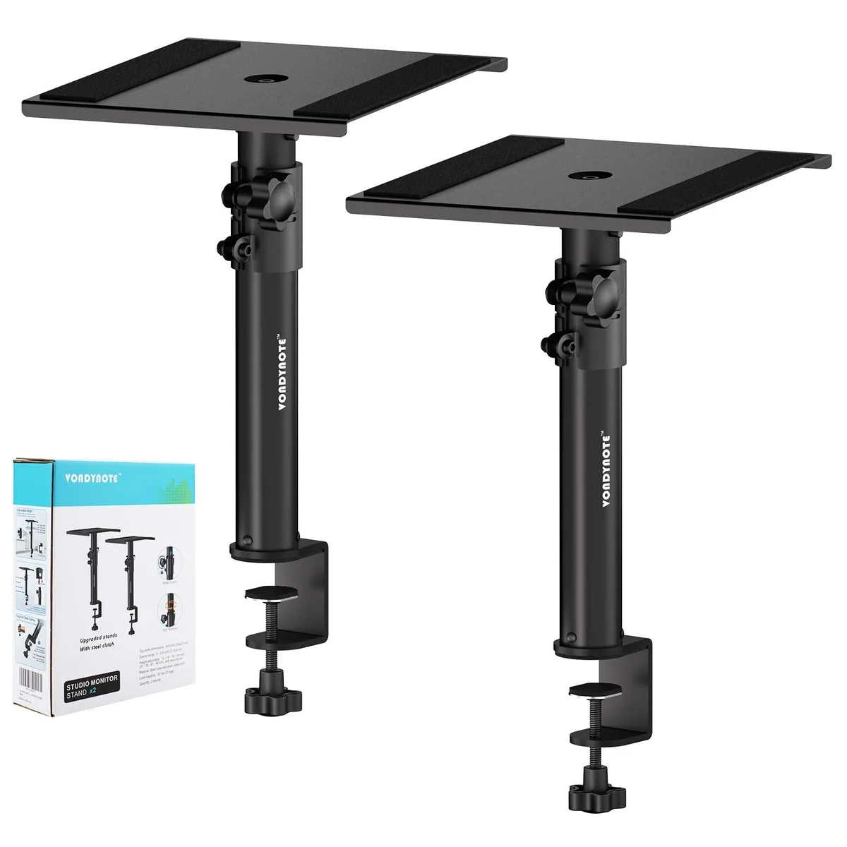  Avid Clamp Stands Pair Black 12-18in Height 0-2.6in Clamp 50lb Capacity — product photo