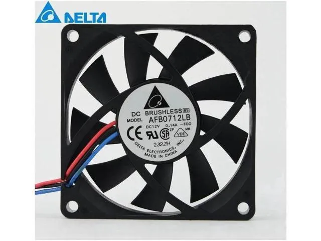 TSUJ TSUJ 2 in 1 Accessory 2pcs AFB0712LB DC12V 0.14A 70x70x15mm 3-wire Server Cooling Fan Square Fan — product photo
