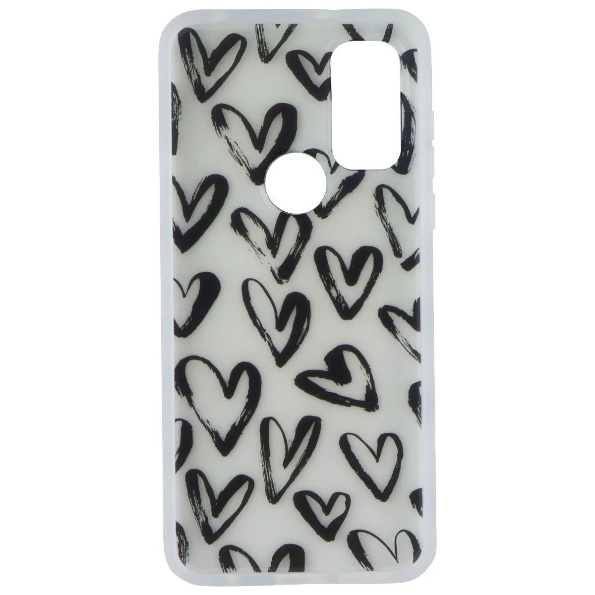 MYBAT PRO MYBAT PRO Mood Series Hard Case for Motorola Moto G Pure (2021) Clear/Black Hearts — product photo