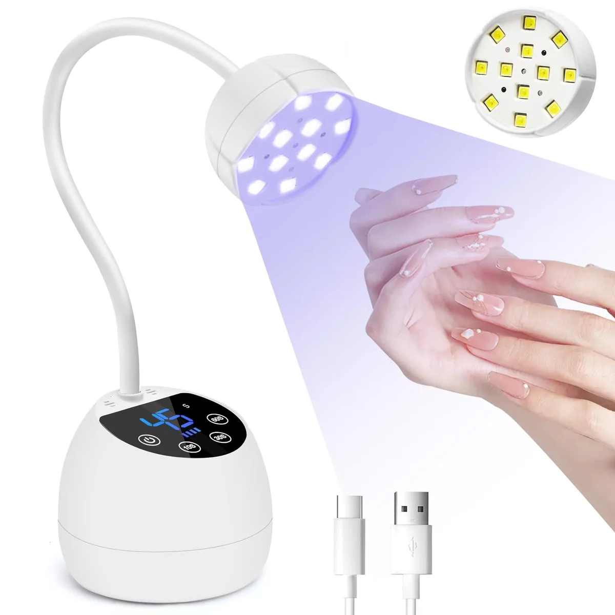 CGBE M2-UV 36W UV LED nail lamp 12 beads 365nm 405nm — product photo