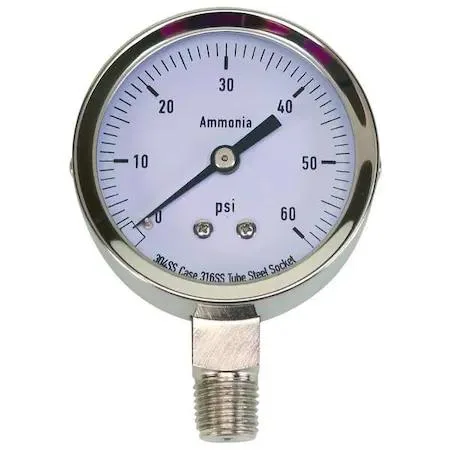 Value Brand Value Brand Pressure Gauge Ag Ammonia 2 1/2 In 60Psi measurement tool — product photo
