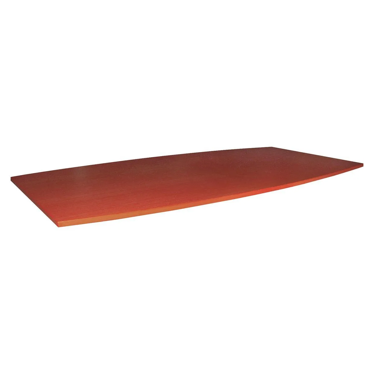 Boat-shaped cherry conference tabletop 48 by 96 inches