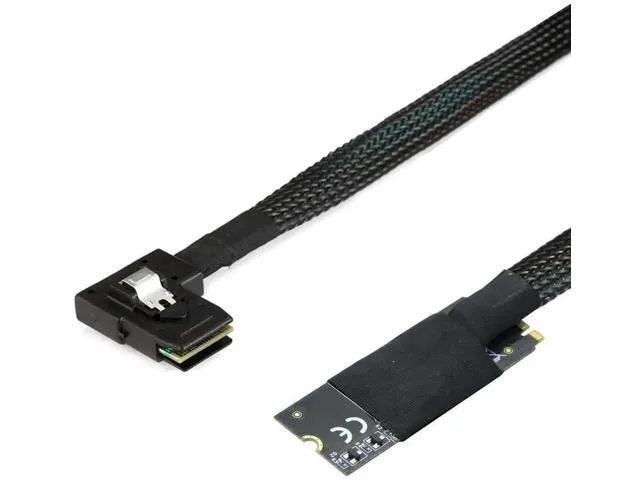Fervit Fervit M.2 MKey NVMe 2260 to SAS SFF8087 LeftBend Cable — product photo