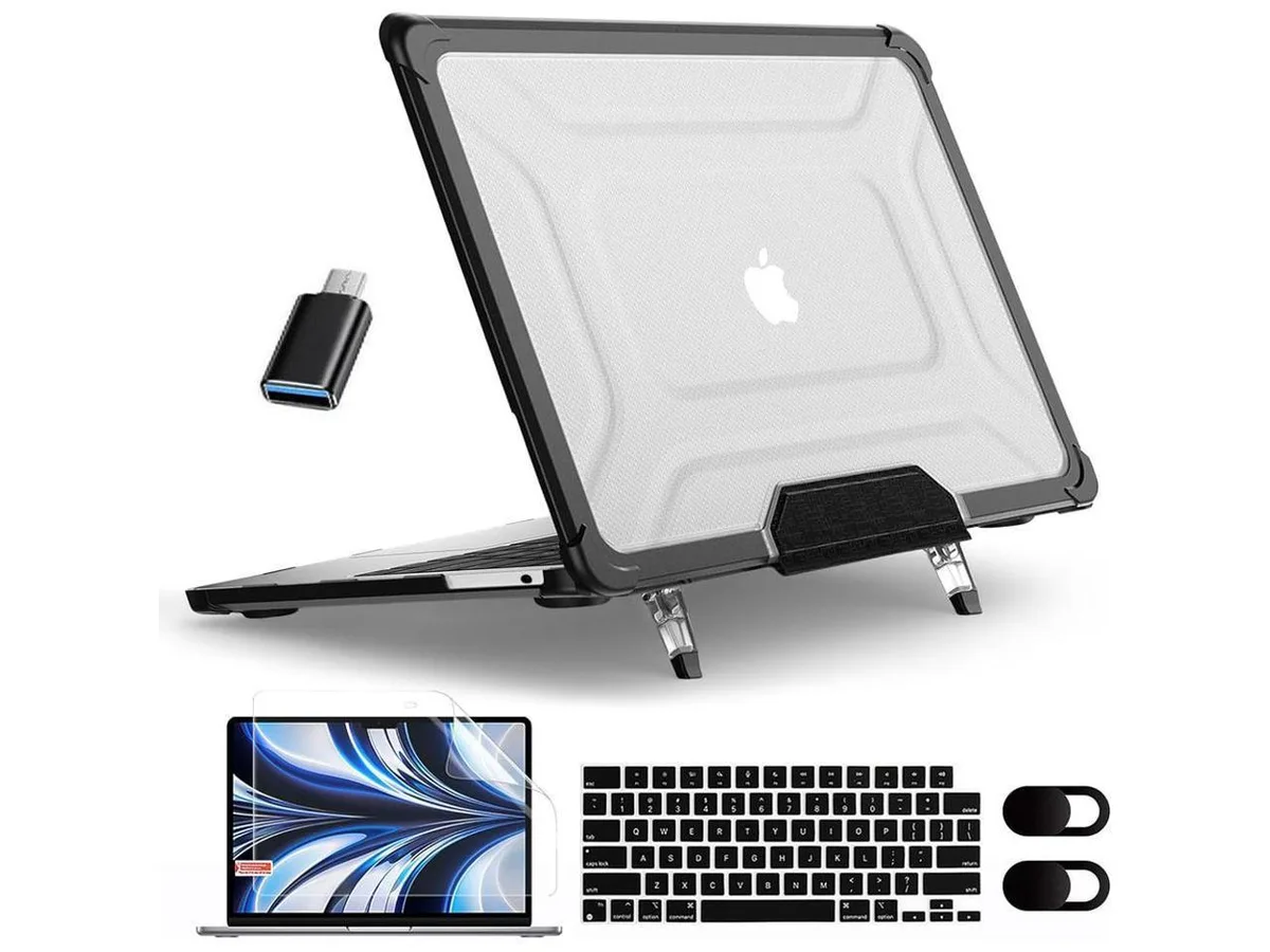 BONAEVER BONAEVER 15 inch MacBook Air Hard Case Black with Kickstand — product photo