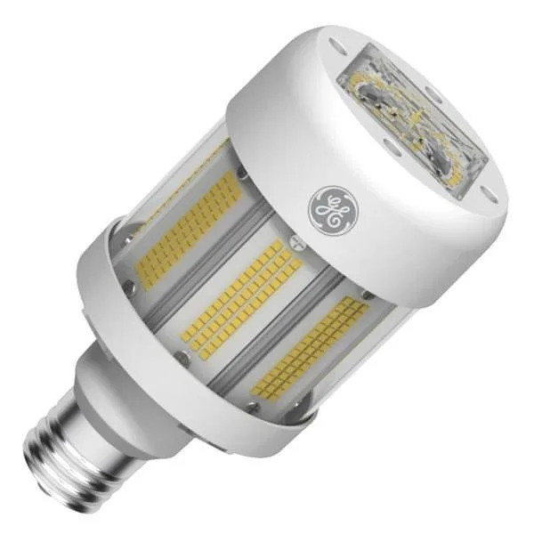 GE 88107 corn cob LED bulb with mogul EX39 base, white finish, 8.4 inches long