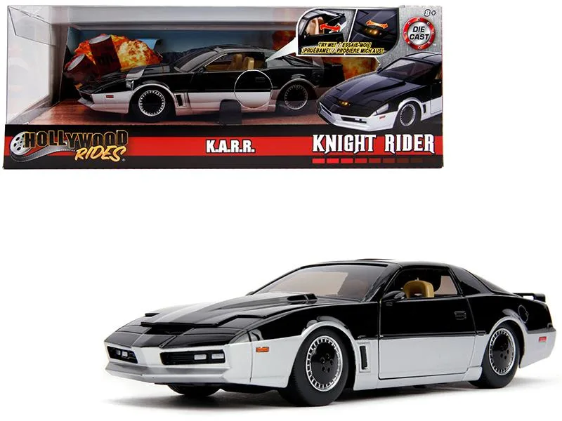Jada Jada K.A.R.R. Black and Silver with Light Knight Rider 1982 Hollywood Rides 1/24 Diecast Vehicle — product photo