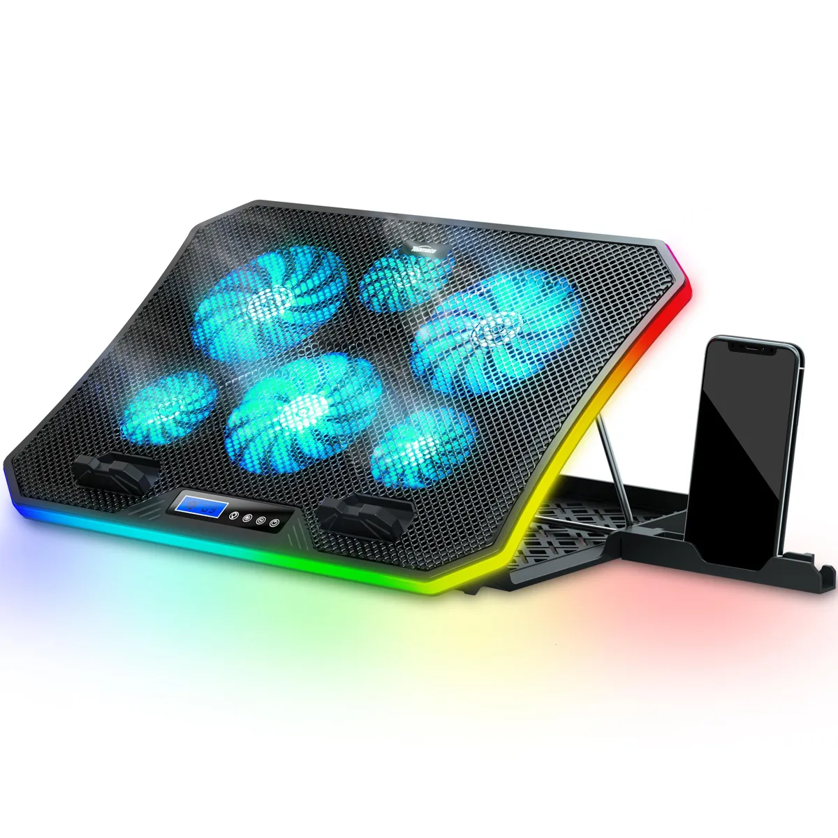 Topmate Topmate C12 laptop cooling pad Ice Blue 6 fans 17.3 inch — product photo