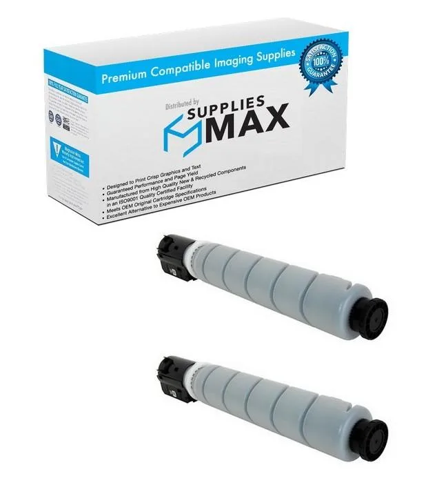 SuppliesMax SuppliesMax Compatible Black Toner Cartridge 2 Pack 19000 Pages GPR-51BK 8516B003_2PK — product photo