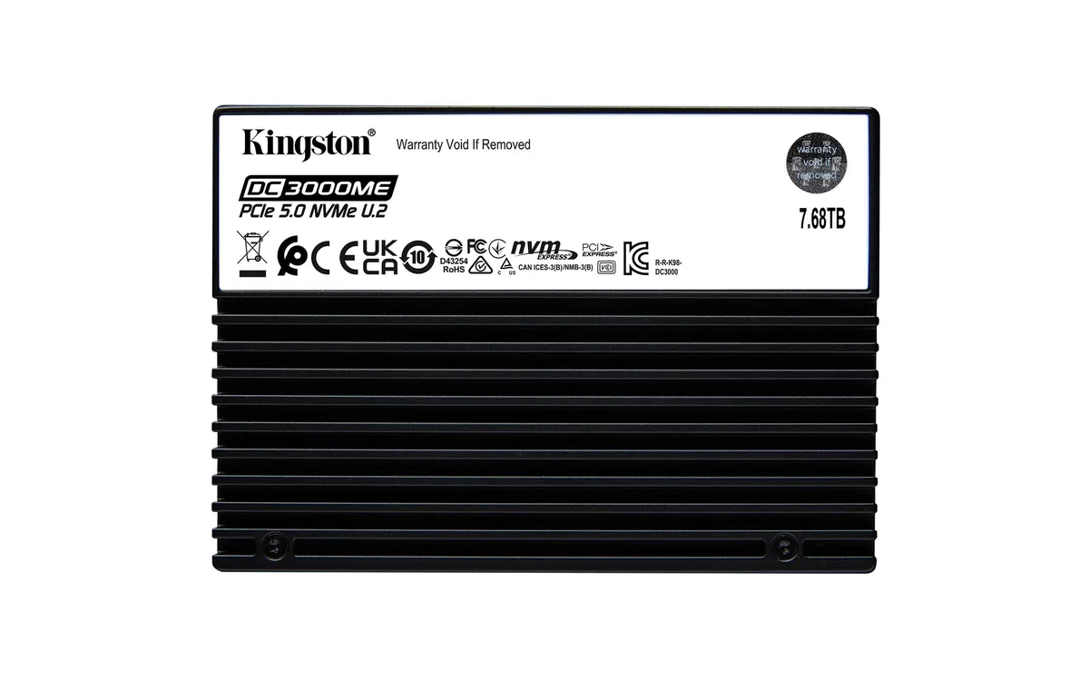 Kingston Technology Corp. Kingston Technology Corp. SEDC3000ME/7T6 7.68TB U.2 enterprise SSD — product photo