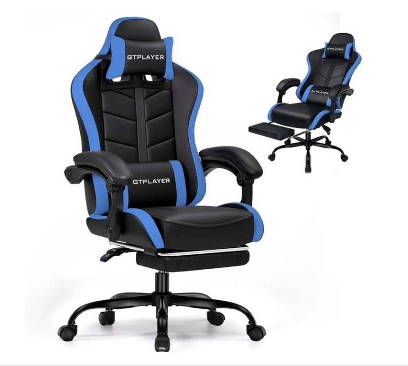 GTPLAYER GTPLAYER Gaming Chair with Footrest Blue — product photo