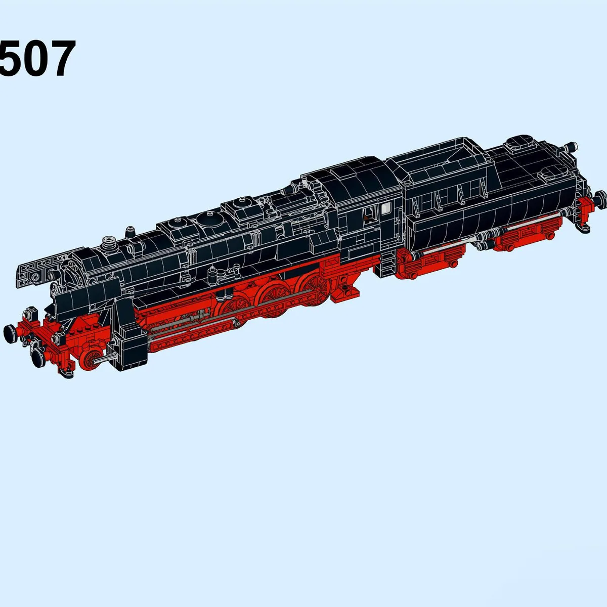 ZITIANYOUBUILD ZITIANYOUBUILD German Class 52.80 Locomotive Building Kit 2541 Pieces — product photo