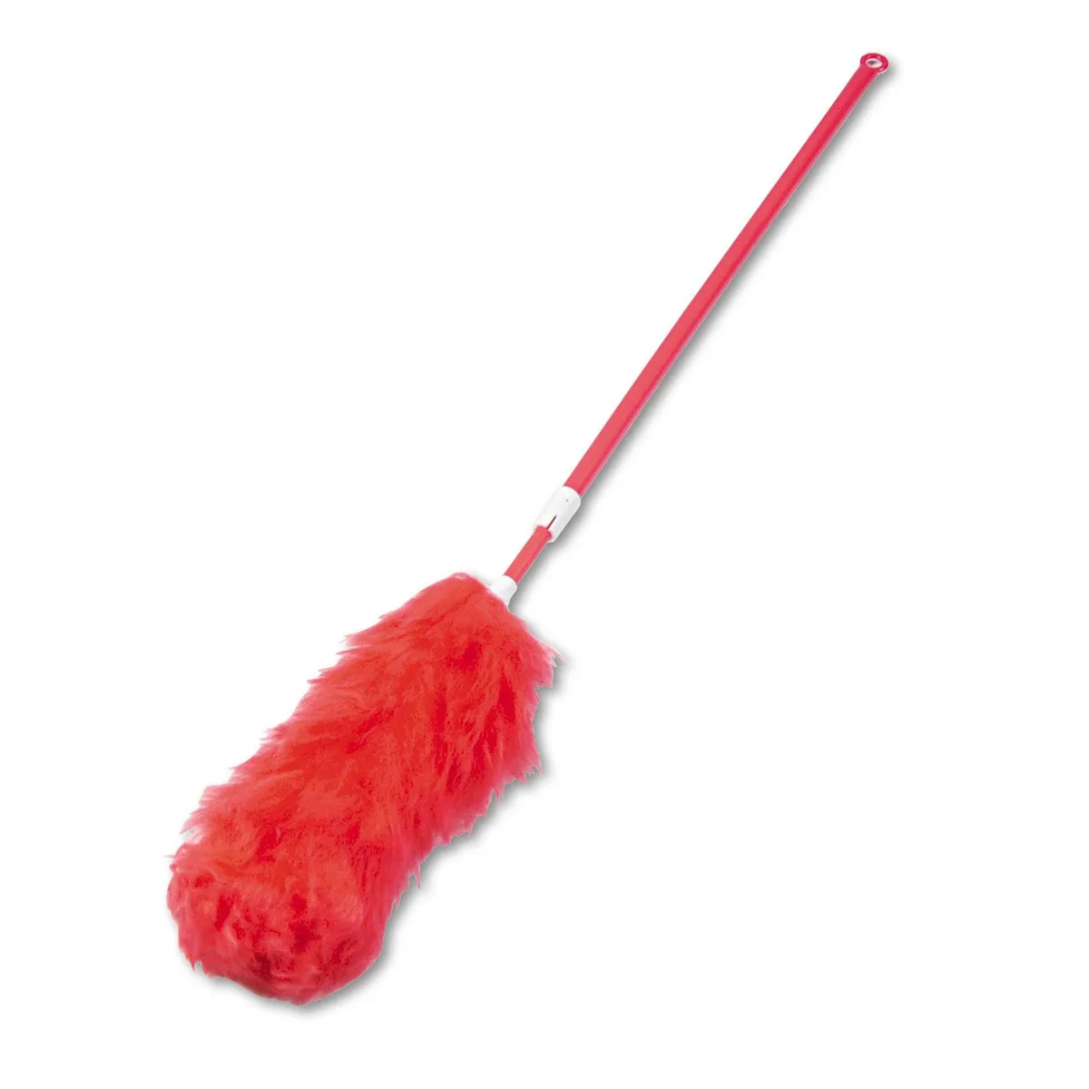 Genuine lambswool duster head on extendable plastic handle 35 to 48 inches assorted colours