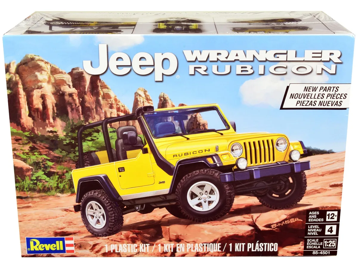Revell Revell Jeep Wrangler Rubicon Level 4 1/25 Scale Model Kit 92 Parts — product photo