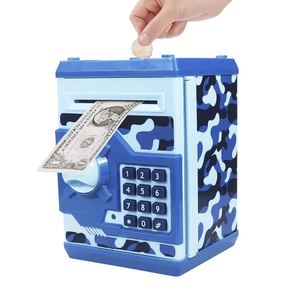  Electronic Piggy Bank Mini ATM Password Lock Camouflage — product photo