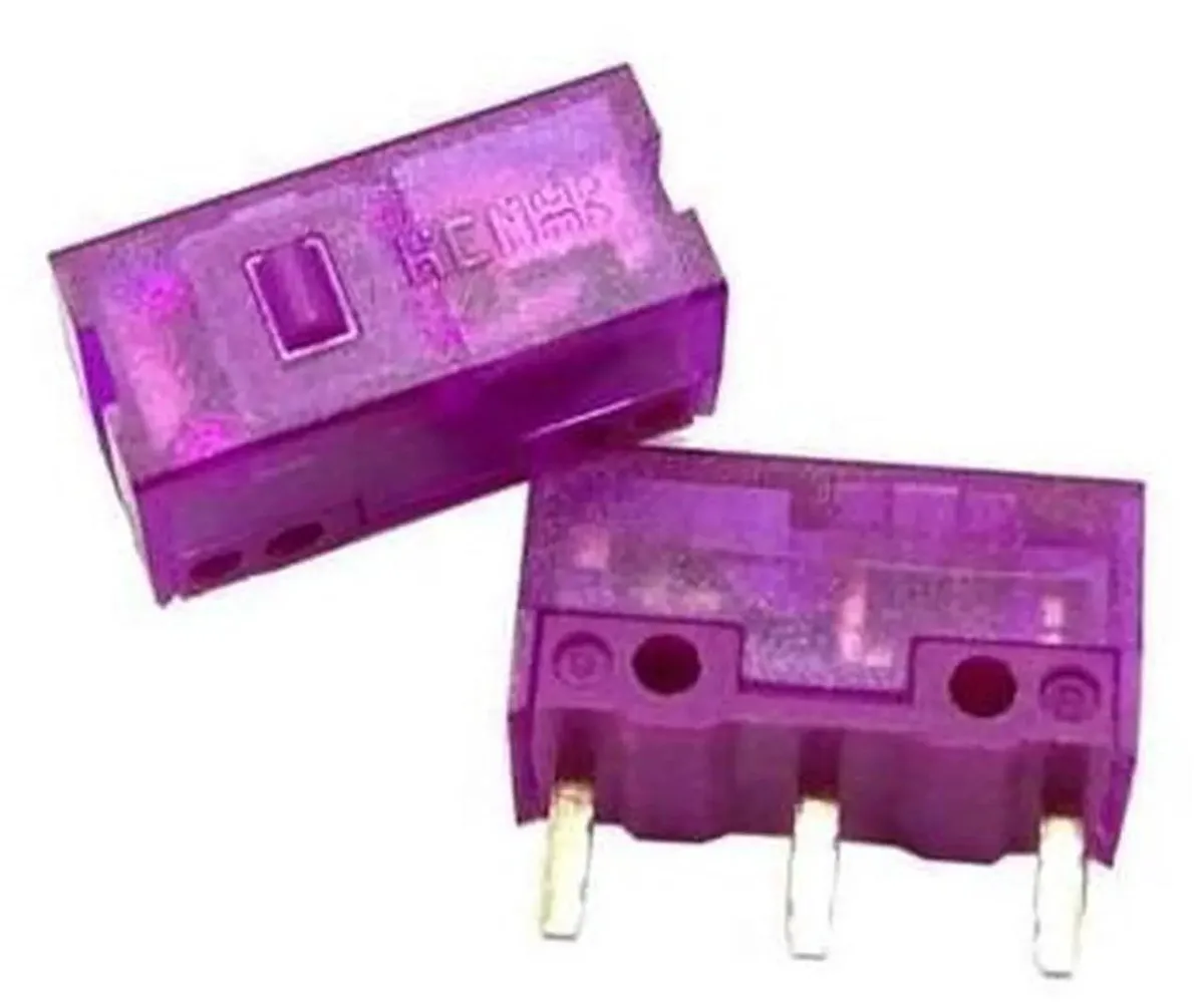 SMUGDESK SMUGDESK Purple Dot Micro Switch 3 Pin .7N 150M Clicks 2Pcs — product photo