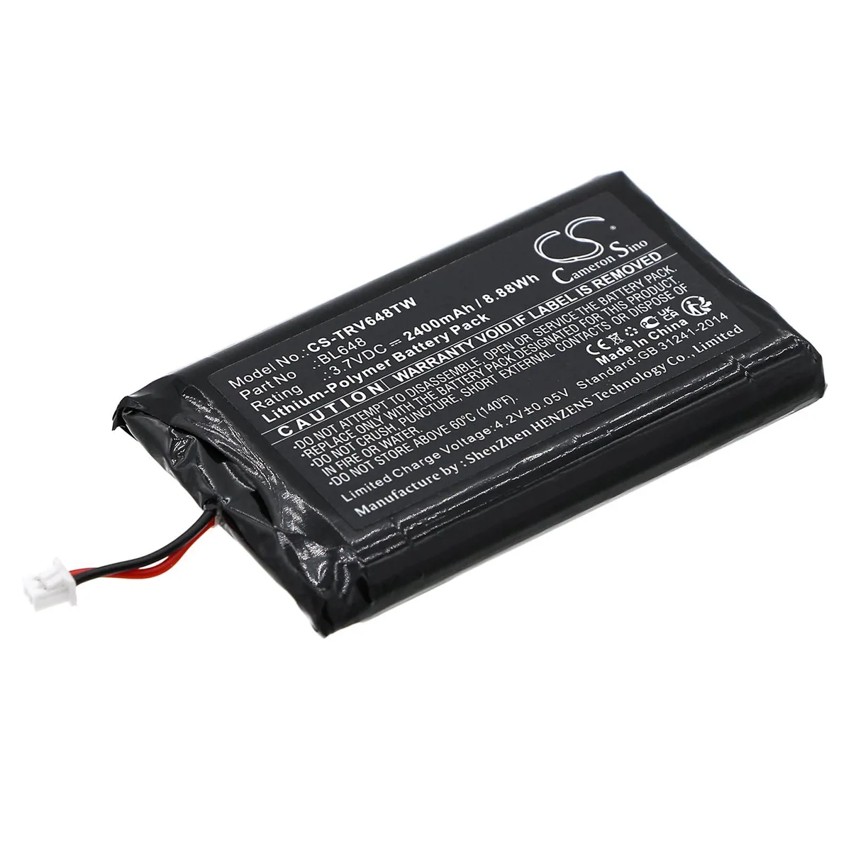 Cameron Sino 2400mAh NiZn Battery for Retevis RB48 RB648 — product photo
