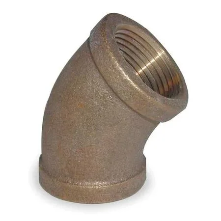 Brass 45-degree elbow with female NPT threads
