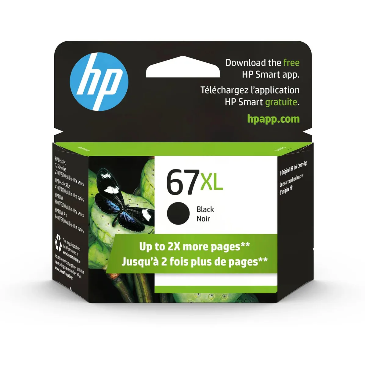 HP HP 67XL High Yield Black Ink Cartridge 3YM57AN 240 pages — product photo