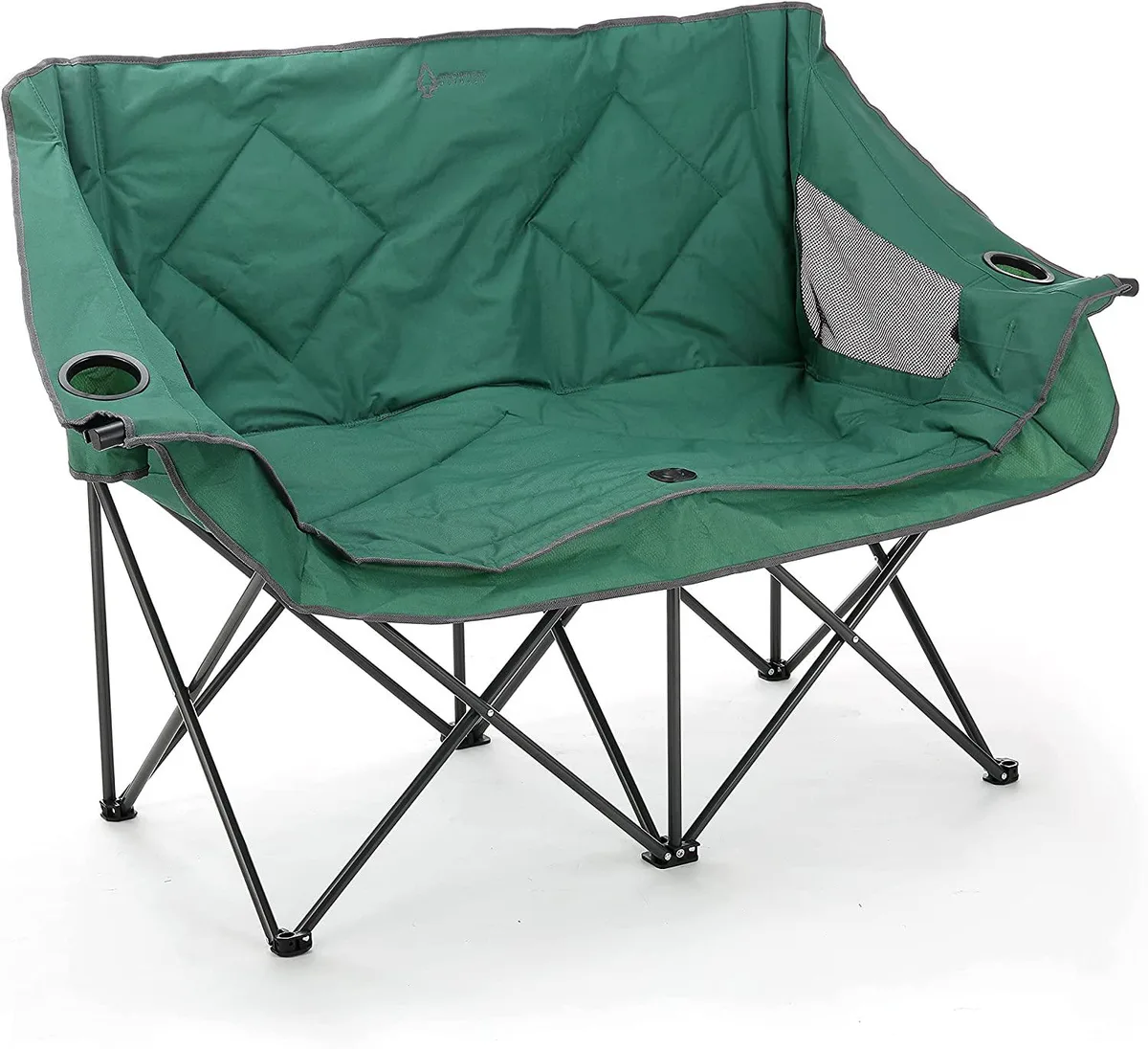 ARROWHEAD OUTDOOR ARROWHEAD OUTDOOR Portable Folding Double Duo Camping Chair Loveseat Green — product photo